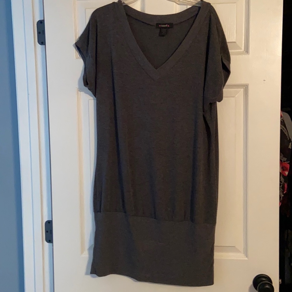 Short sleeve sweater dress